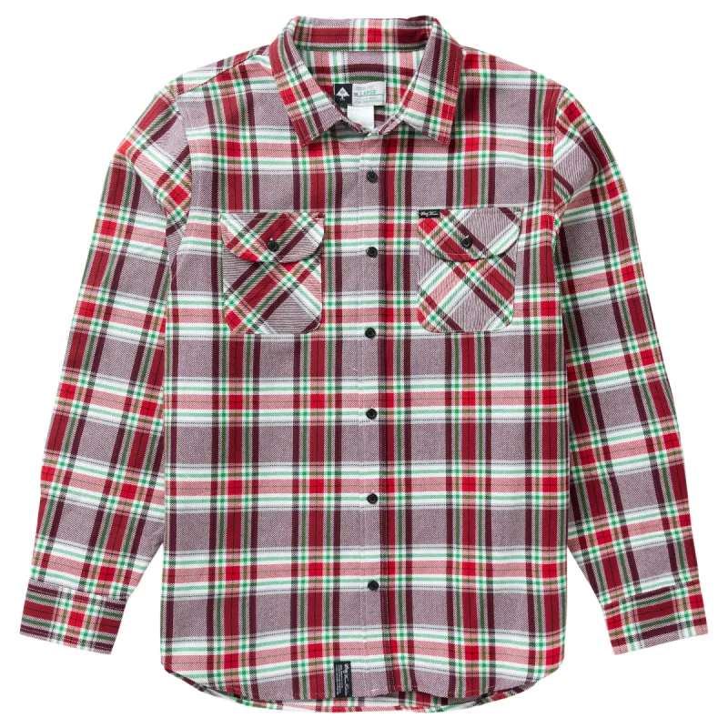 BREAK AWAY FLANNEL SHIRT - BURGUNDY sold by Lrg