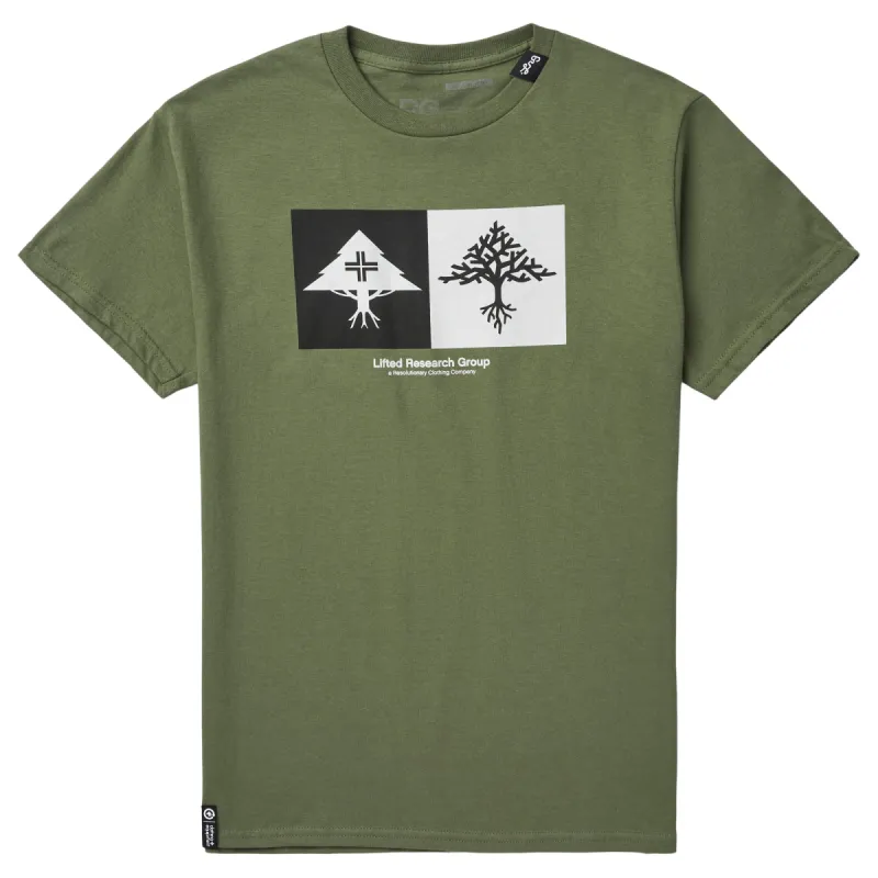 DOUBLE UP TREE TEE - MILITATY GREEN sold by Lrg