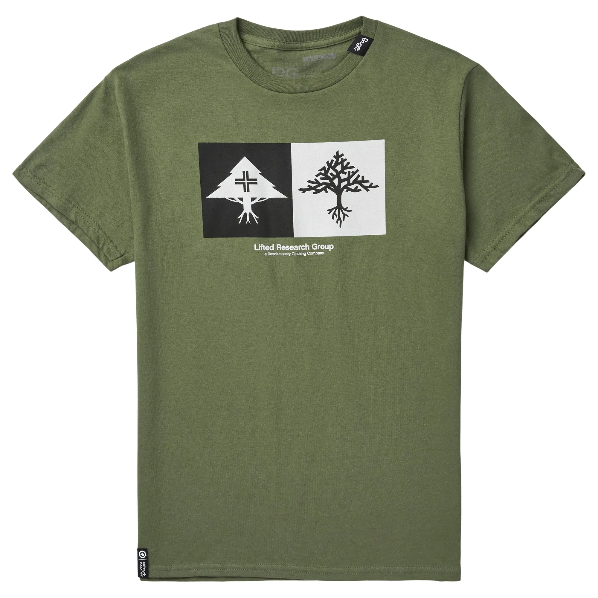 DOUBLE UP TREE TEE - MILITATY GREEN sold by Lrg