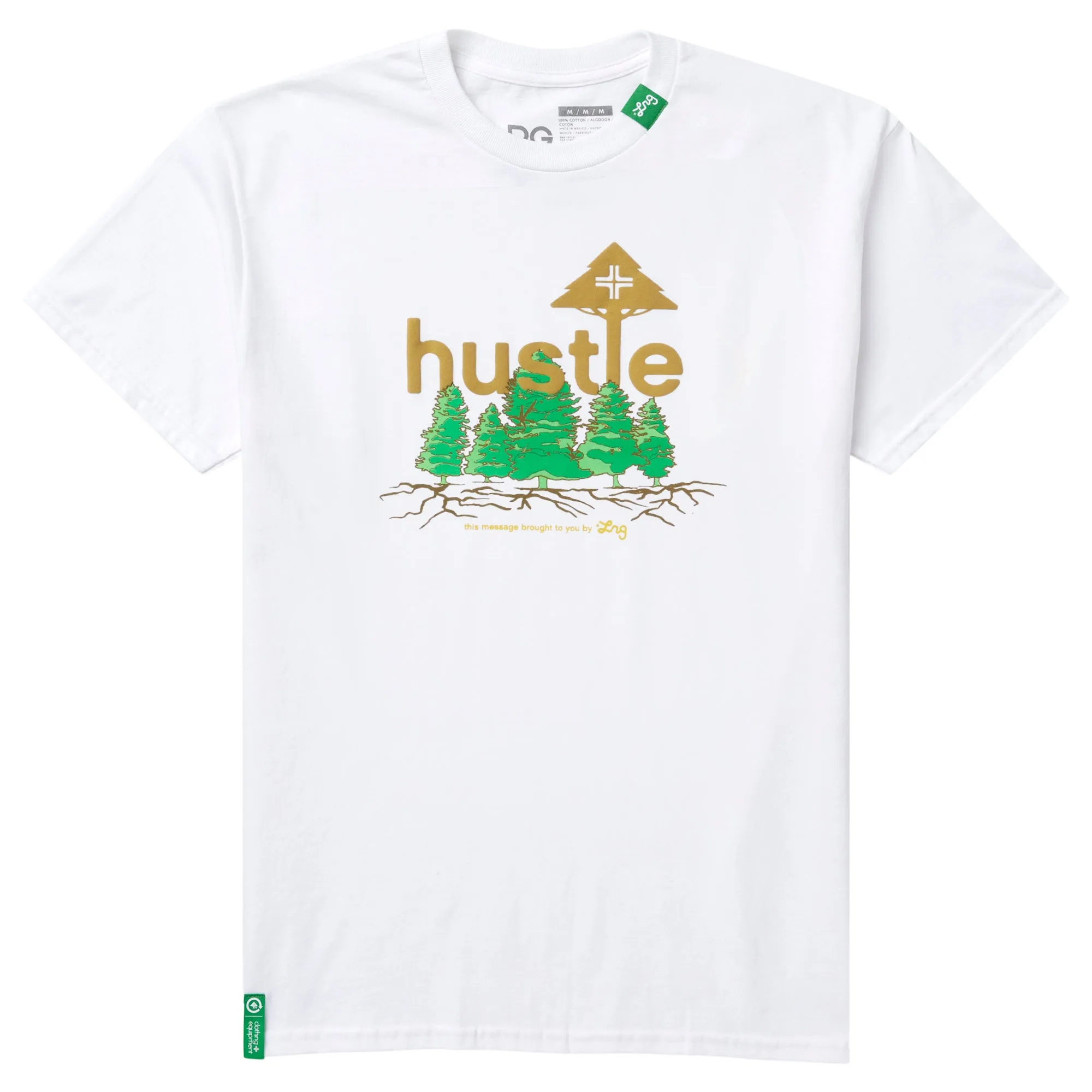 HUSTLE NATURE TEE - WHITE sold by Lrg