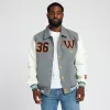 WU TANG X LRG CREAM VARSITY WOOL JACKET - HEATHER GREY sold by Lrg