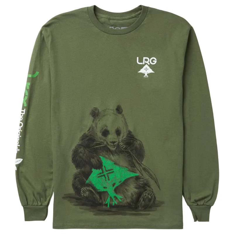 GIANT PANDA LONG SLEEVE TEE - MILITARY sold by Lrg