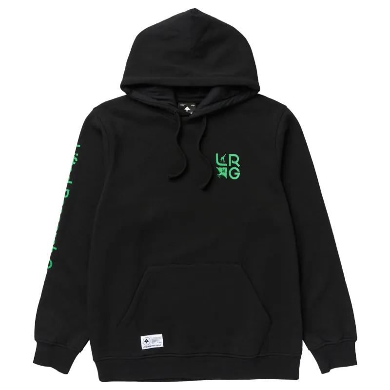 STACKED MULTI LOGO PULLOVER HOODIE - BLACK sold by Lrg