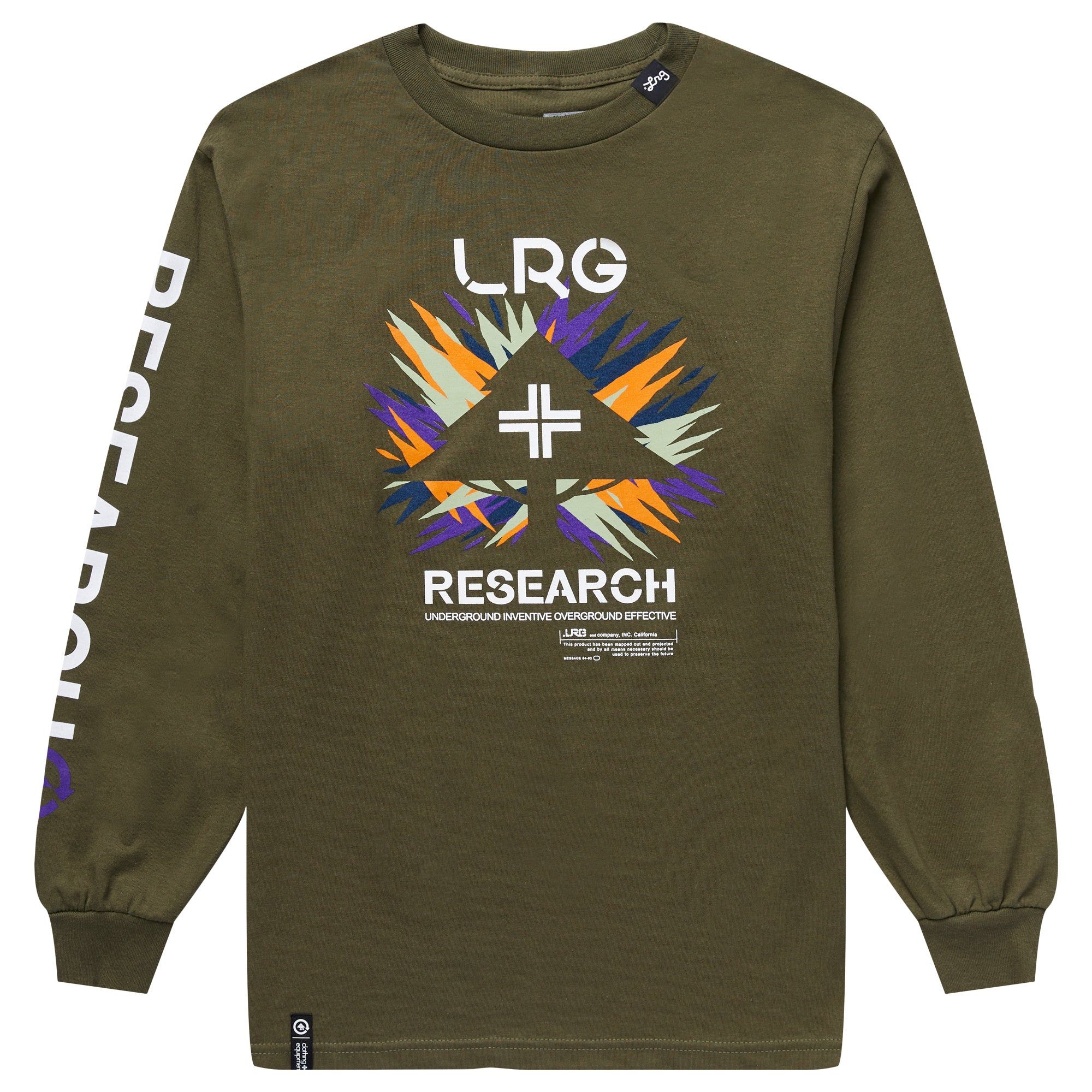 UNDERGROUND CORE LONG SLEEVE TEE - MILITARY GREEN sold by Lrg