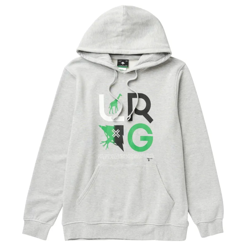 SLOGAN STACKED ICONS PULLOVER HOODIE - GREY HEATHER sold by Lrg