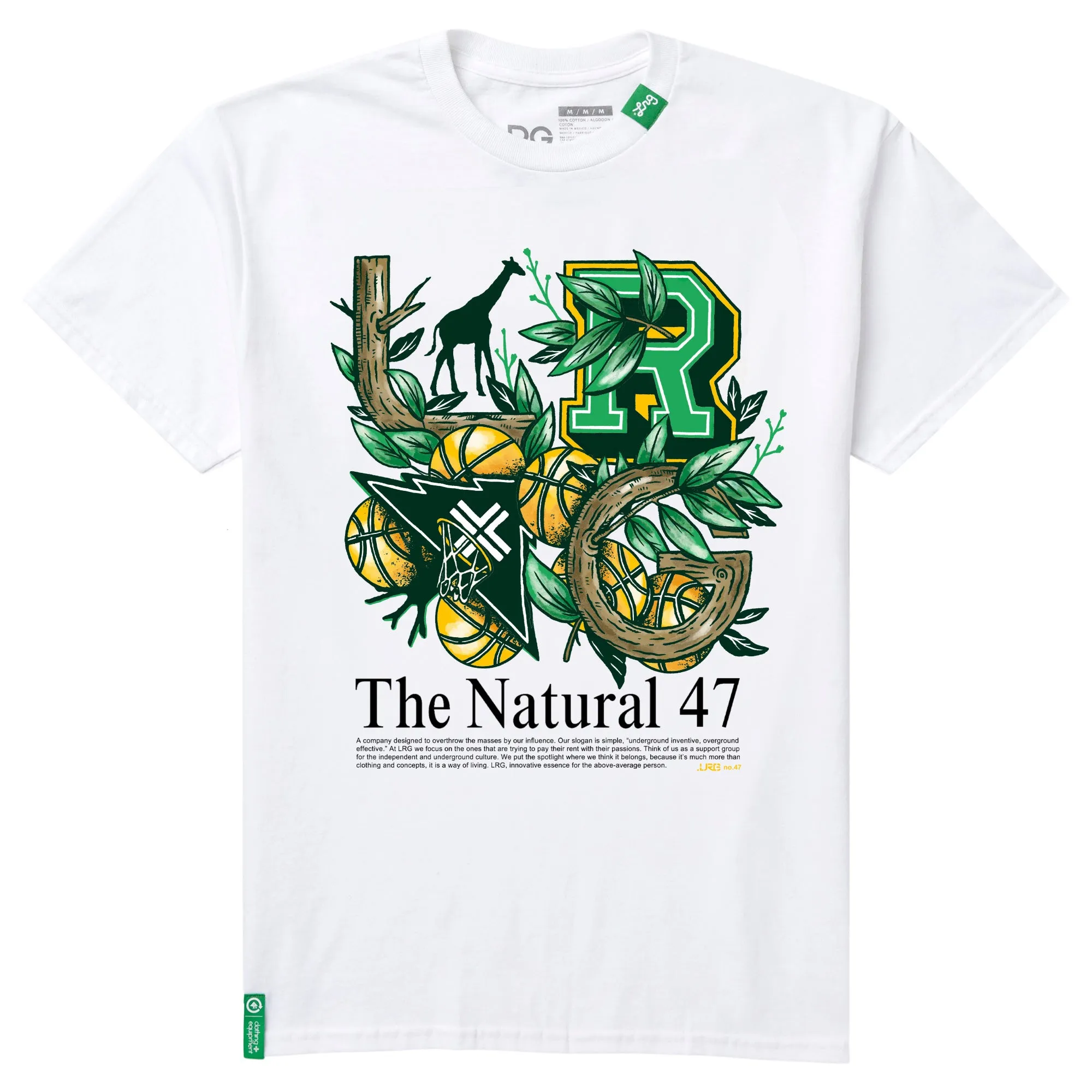 NATURAL 47 TEE - WHITE sold by Lrg