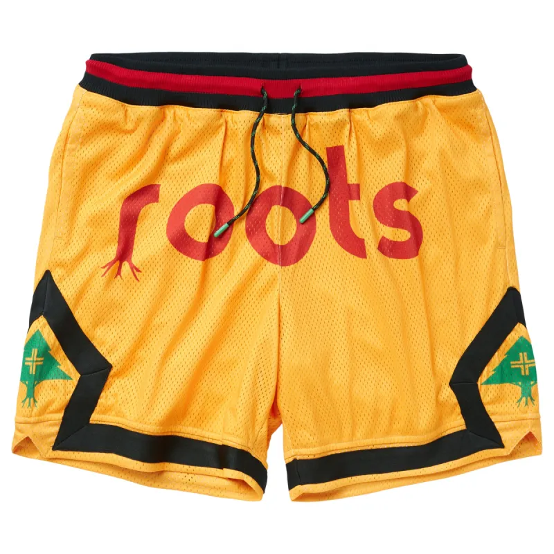 ORIGINAL ROOTS MESH SHORTS - YELLOW sold by Lrg
