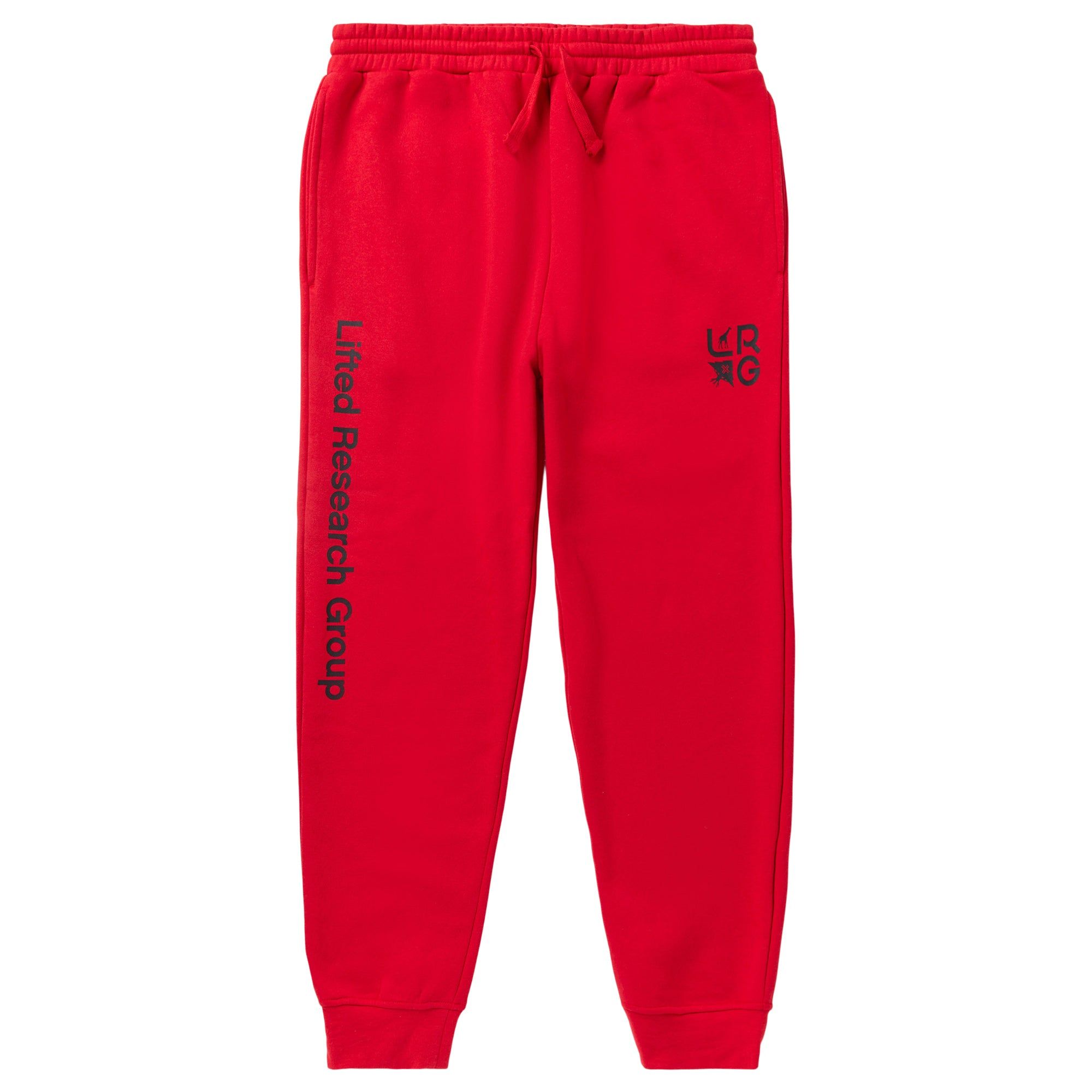STACKED MULTI LOGO JOGGER SWEATPANTS - RED sold by Lrg