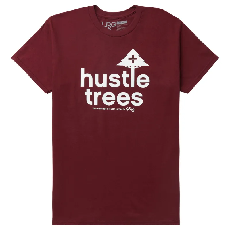 HUSTLE TREES TEE - BURGUNDY sold by Lrg