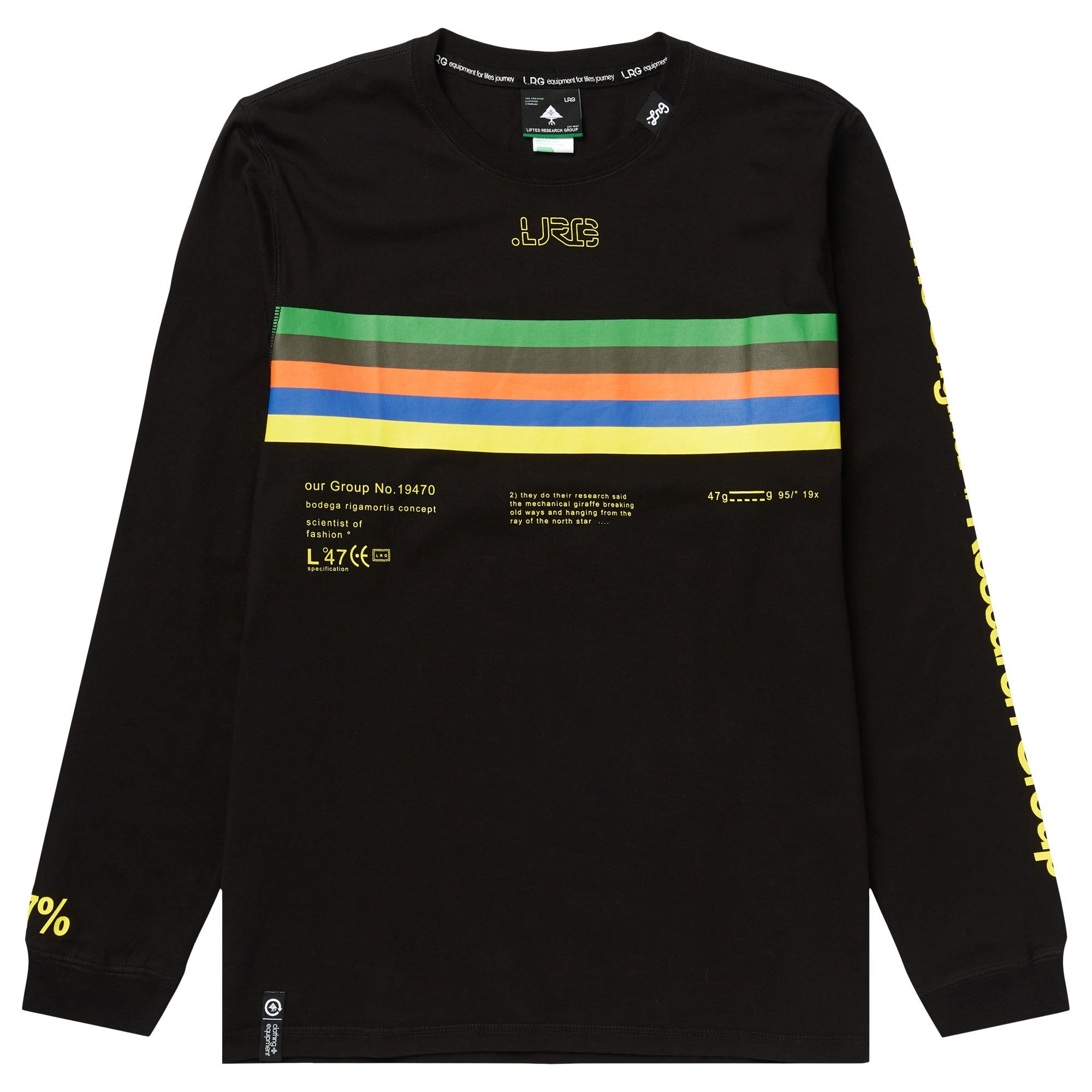 SYSTEM RESEARCH LONG SLEEVE CREW TEE - BLACK sold by Lrg