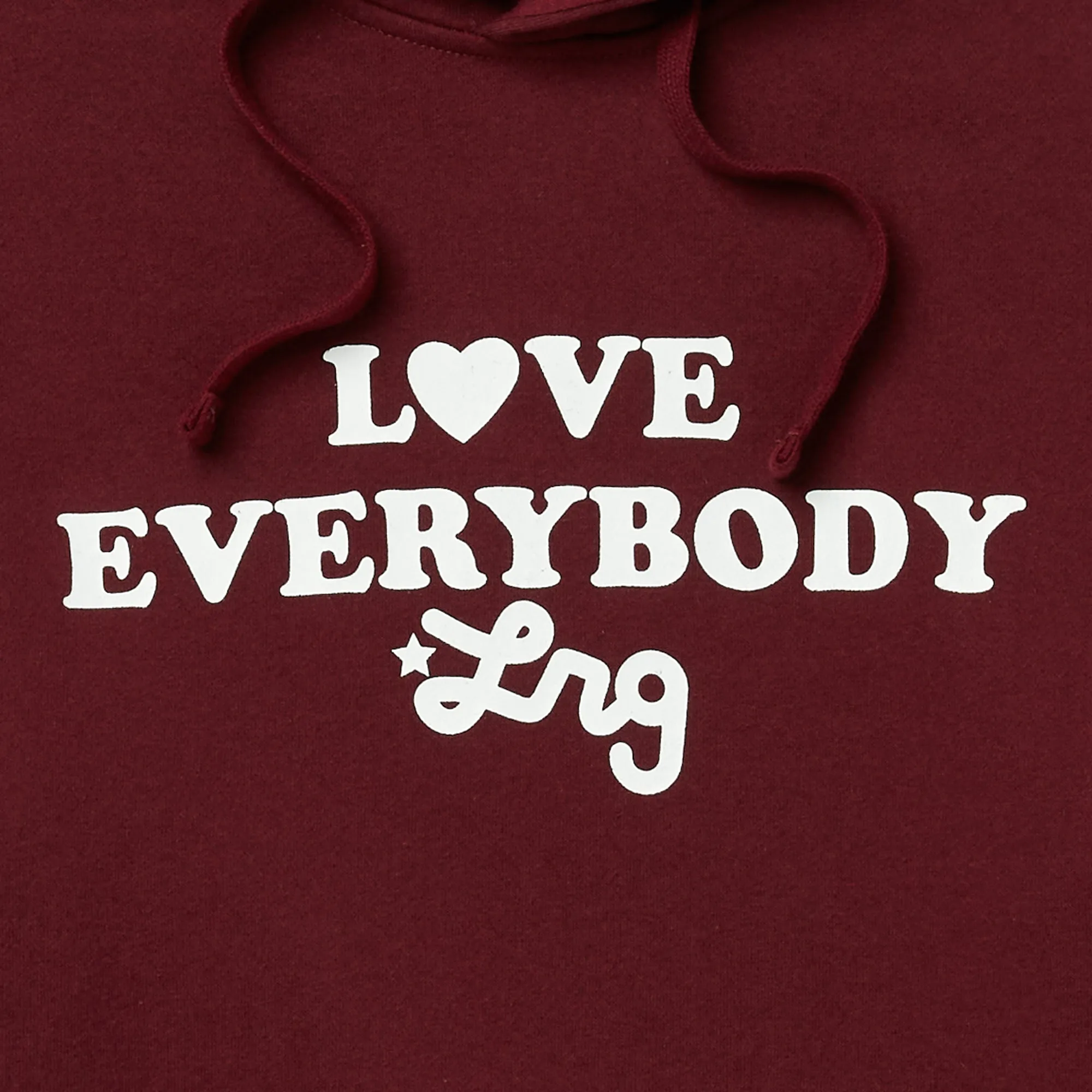 LOVE FOR EVERYBODY PULLOVER HOODIE - BURGUNDY sold by Lrg product image thumbnail 2