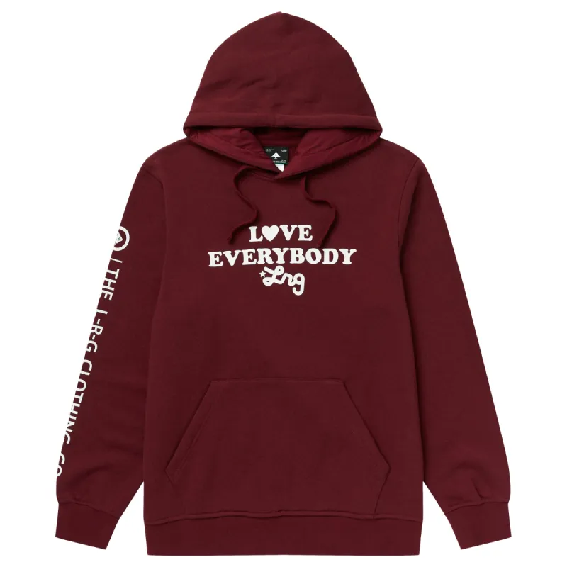 LOVE FOR EVERYBODY PULLOVER HOODIE - BURGUNDY sold by Lrg