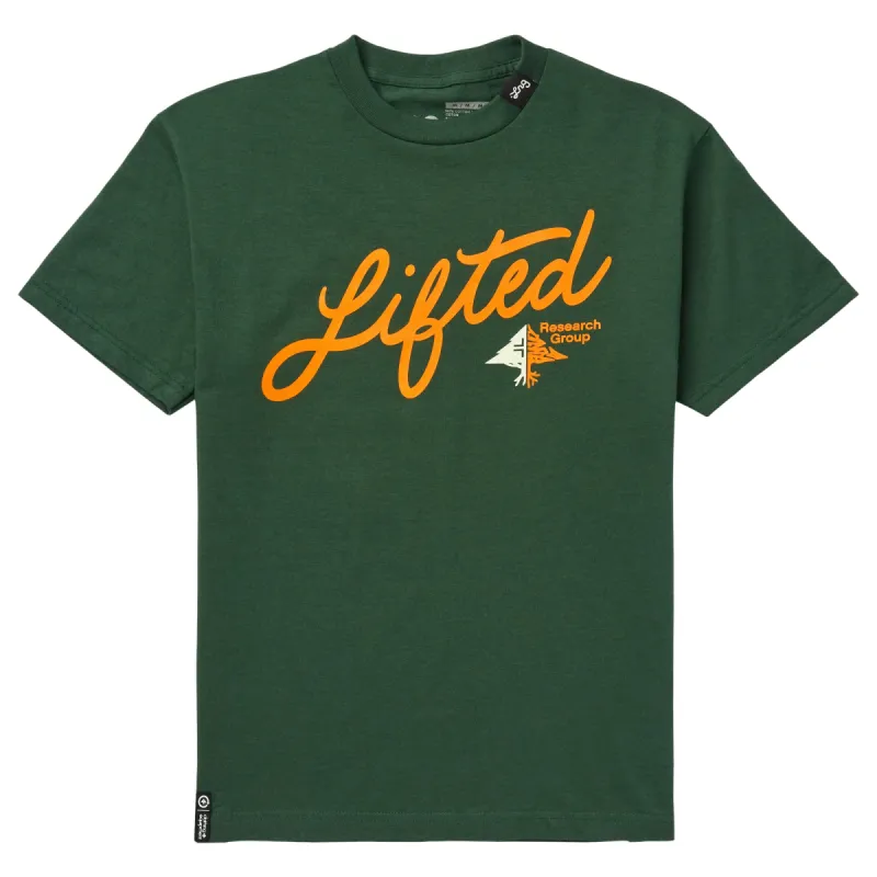 SPLIT TREE SCRIPT TEE - FOREST GREEN sold by Lrg