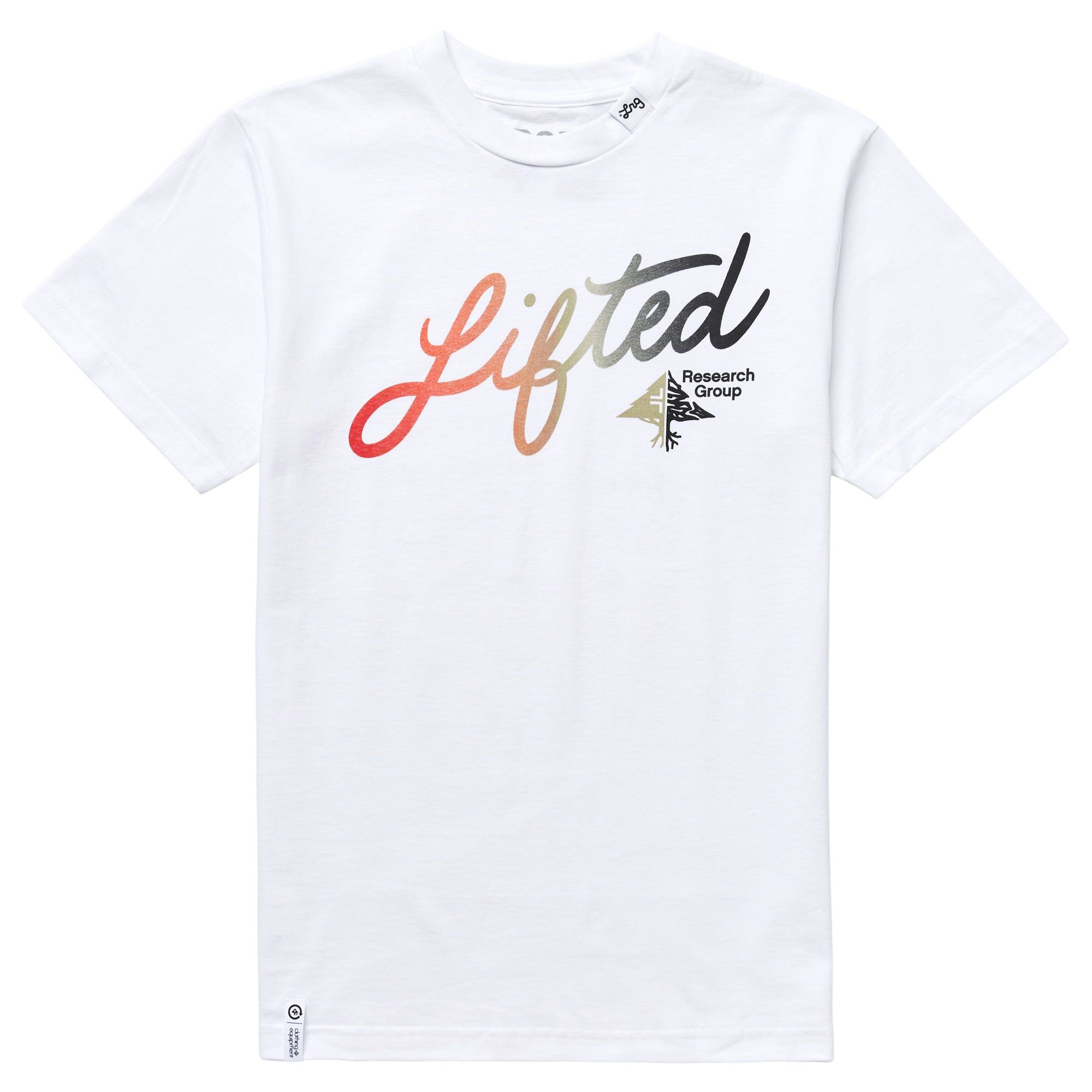 SPLIT TREE SCRIPT TEE - WHITE sold by Lrg