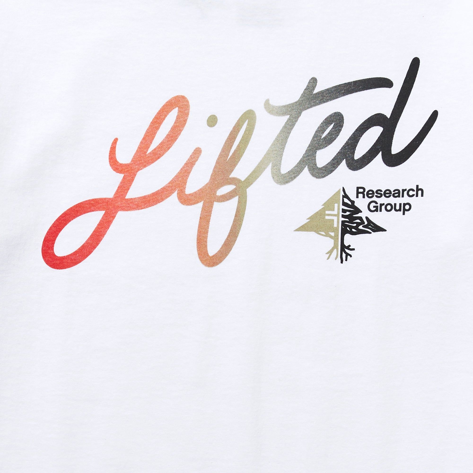 SPLIT TREE SCRIPT TEE - WHITE sold by Lrg product image thumbnail 2