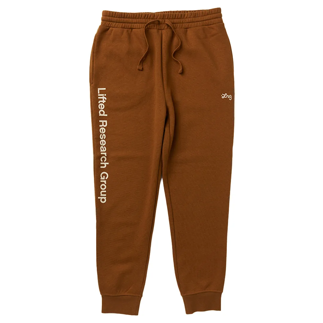 LIFTED SCRIPT JOGGER SWEATPANTS - MEDIUM BROWN sold by Lrg