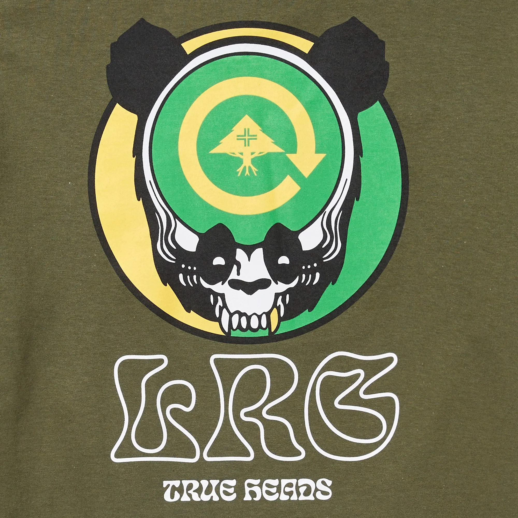 PANDA TRUE HEADS TEE - MILITARY GREEN sold by Lrg product image thumbnail 3