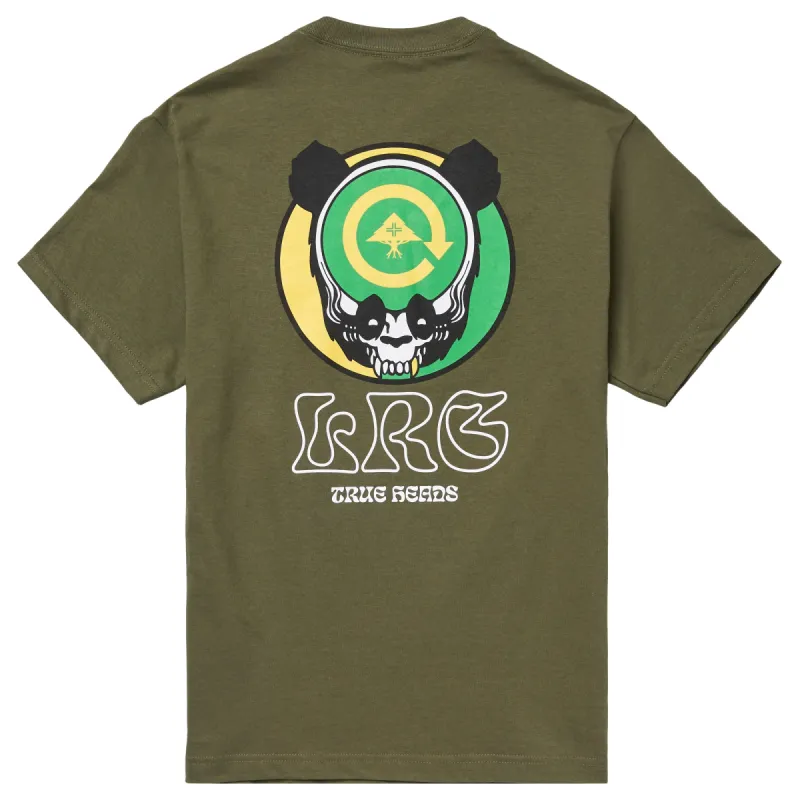 PANDA TRUE HEADS TEE - MILITARY GREEN sold by Lrg