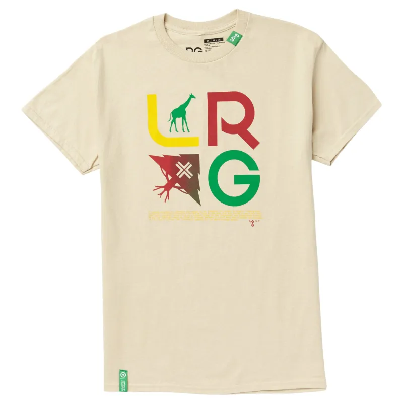 SLOGAN STACKED ICONS TEE - SAND sold by Lrg