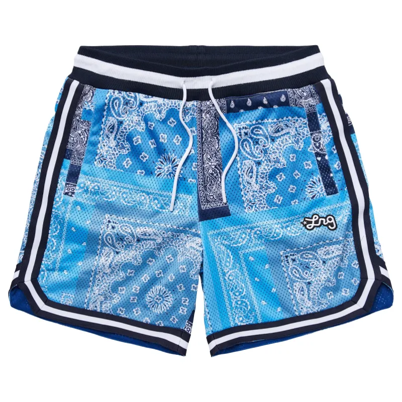 STRICTLY SCRIPT ROOTS MESH SHORTS - BLUE sold by Lrg