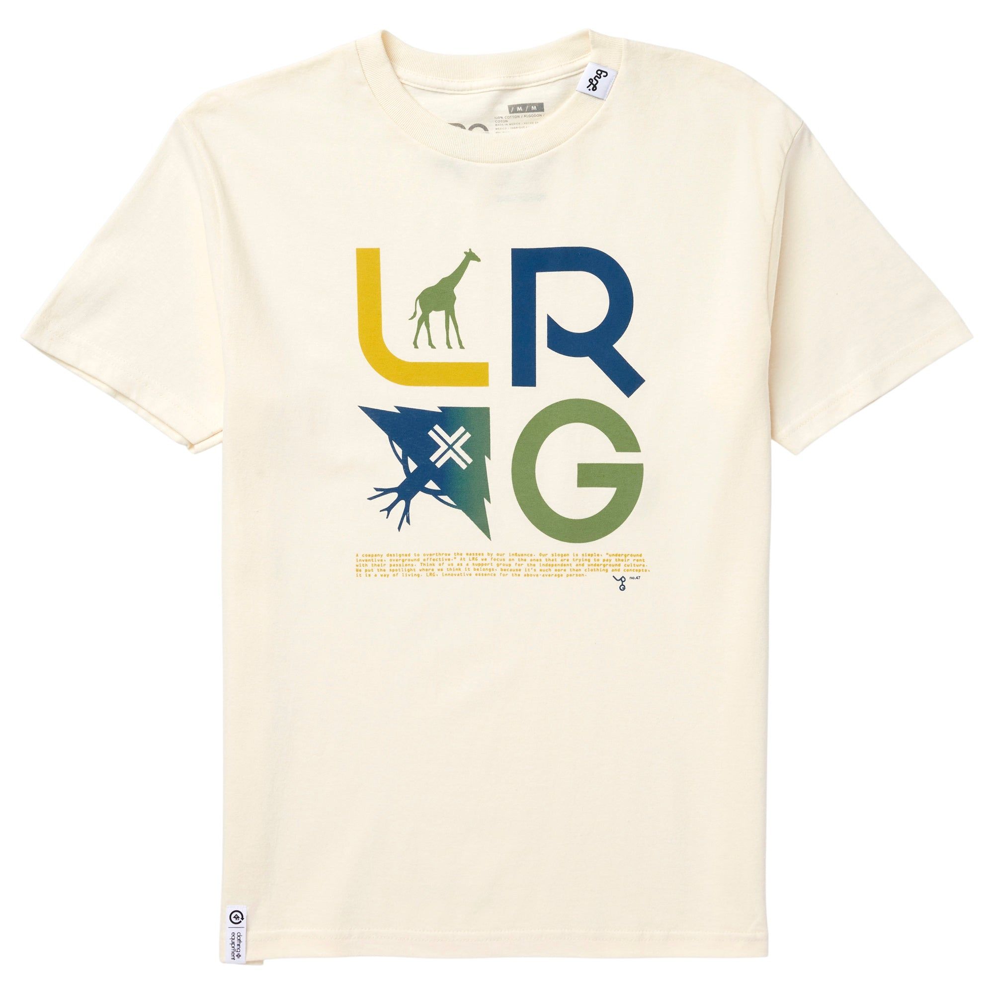 SLOGAN STACKED ICONS TEE - CREAM sold by Lrg
