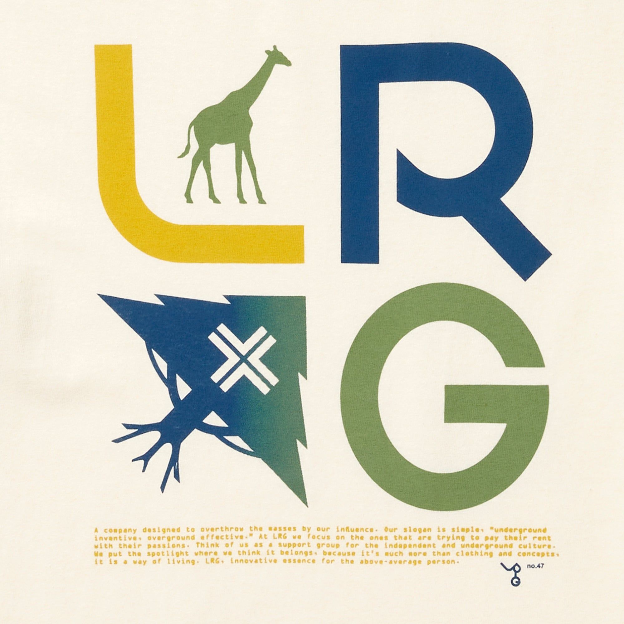 SLOGAN STACKED ICONS TEE - CREAM sold by Lrg product image thumbnail 2