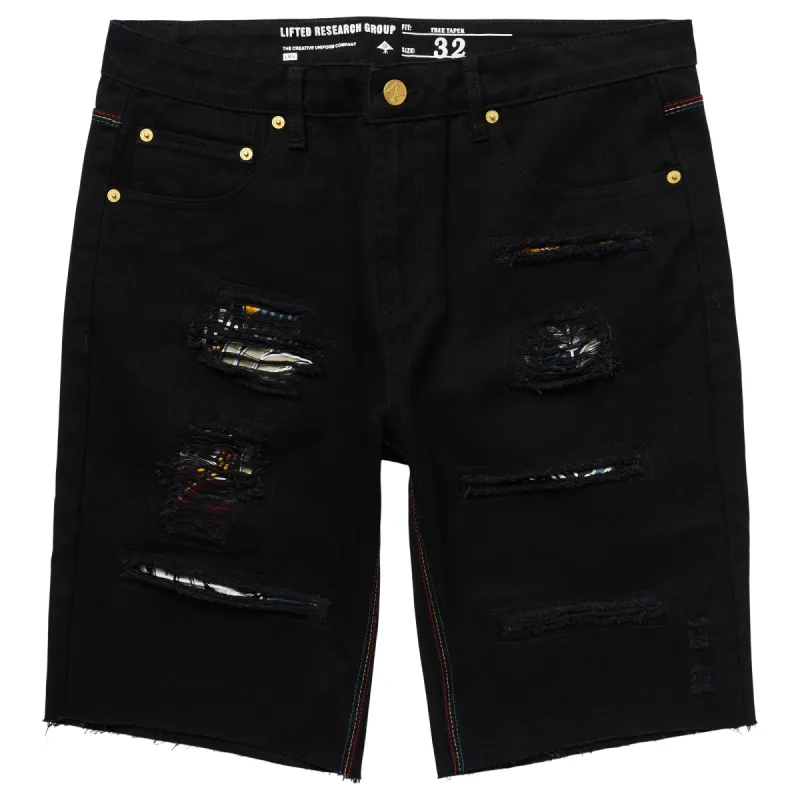 TROPIC ROOTS DENIM SHORTS - BLACK sold by Lrg
