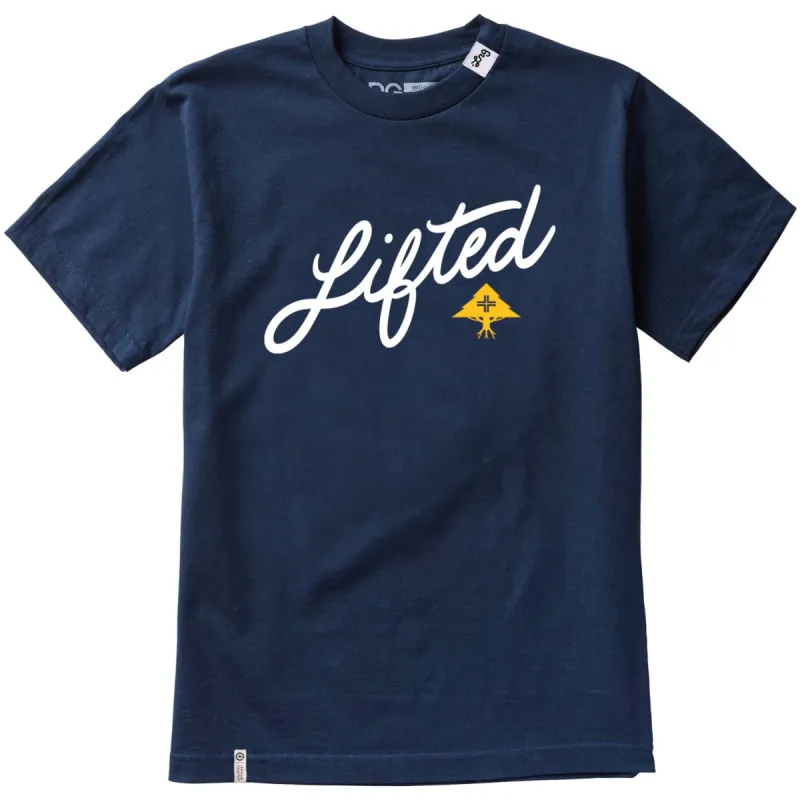 ANGLED SCRIPT TEE - NAVY sold by Lrg