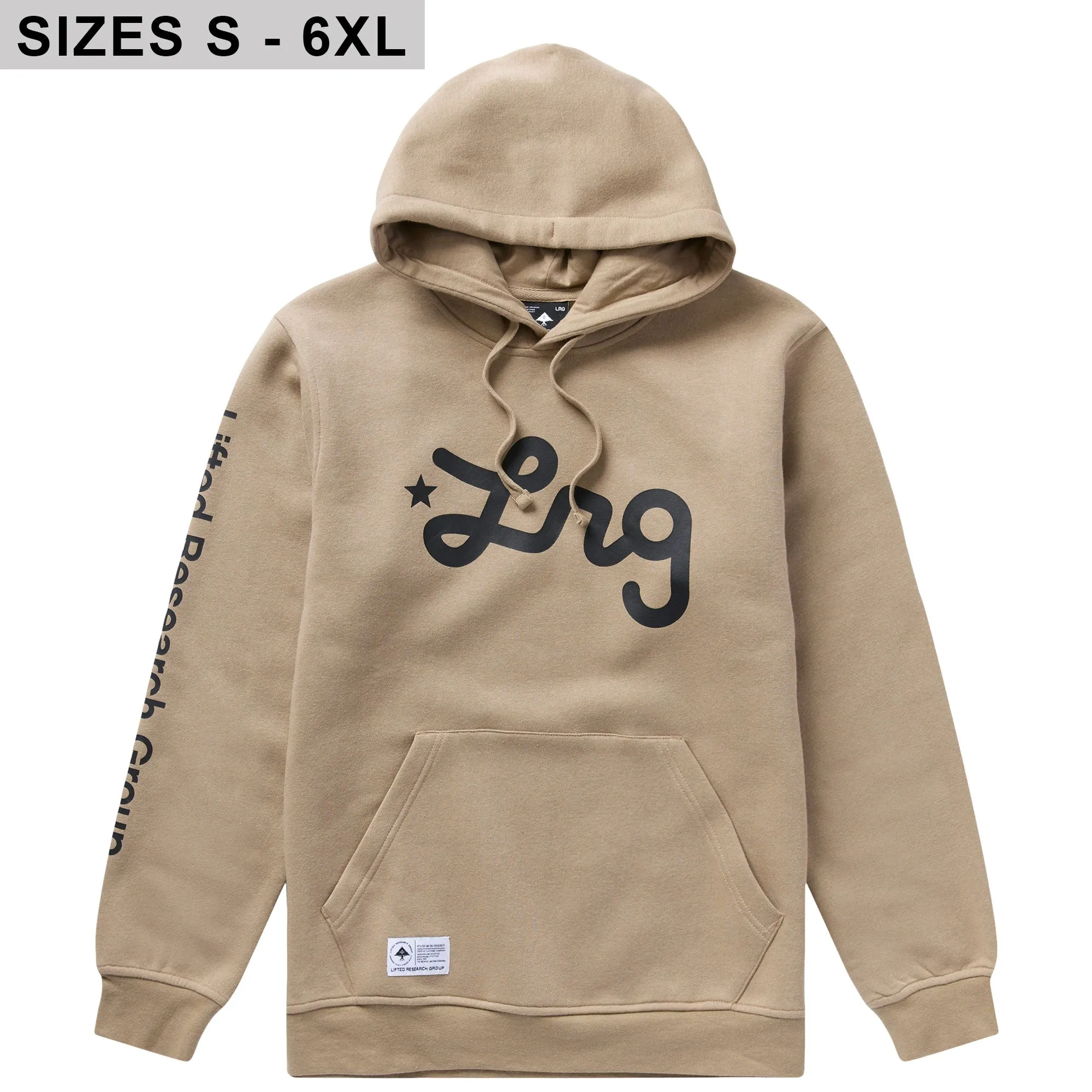 LIFTED SCRIPT PULLOVER HOODIE - KHAKI sold by Lrg
