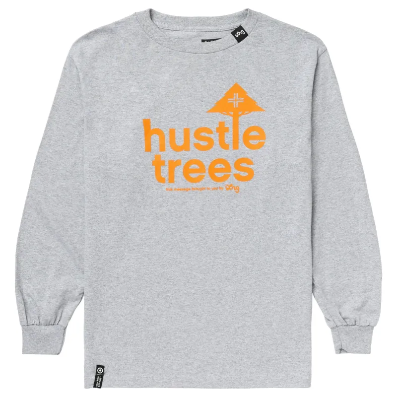 HUSTLE TREES LONG SLEEVE TEE - GREY HEATHER sold by Lrg