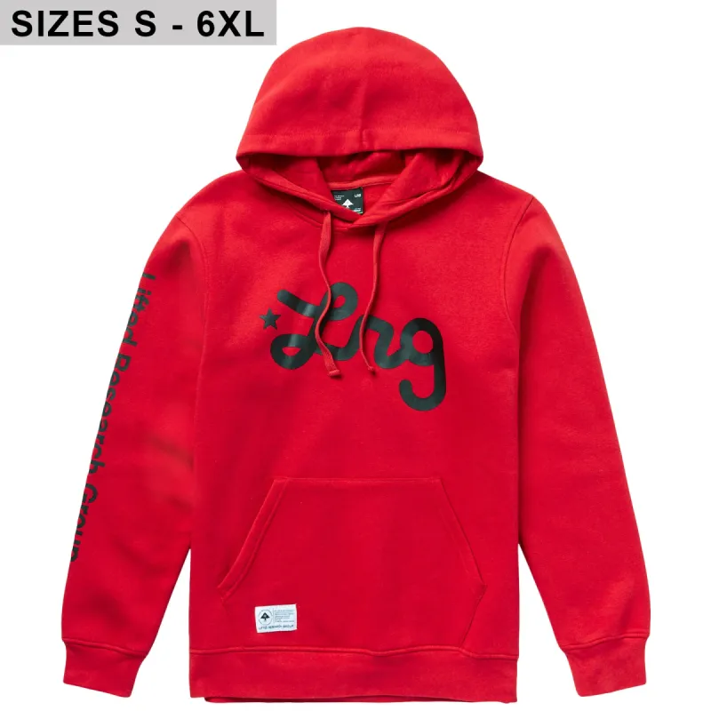 LIFTED SCRIPT PULLOVER HOODIE - RED sold by Lrg
