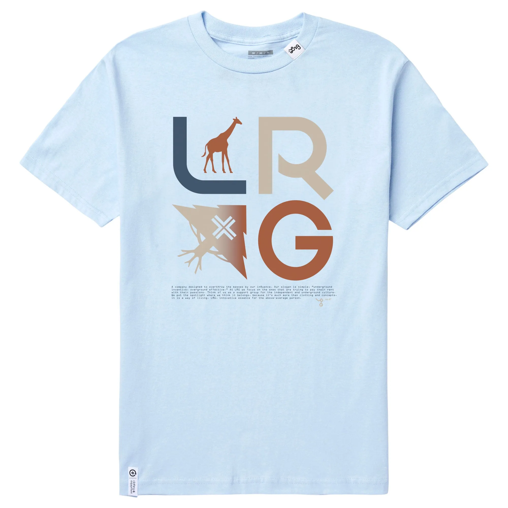 SLOGAN STACKED TEE - LIGHT BLUE sold by Lrg