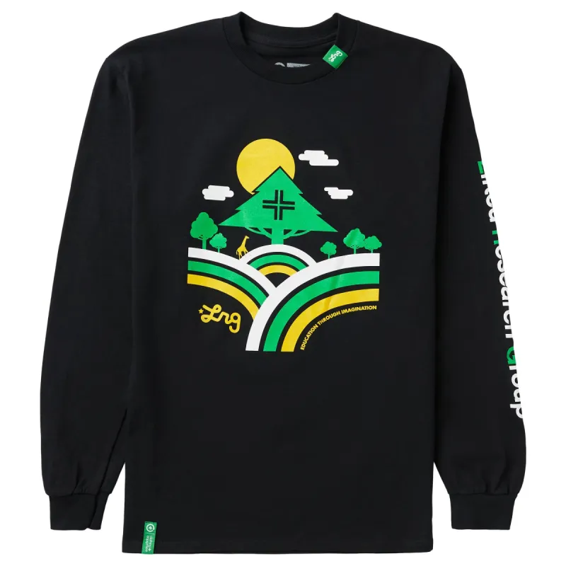 EDUCATION RESEARCH LONG SLEEVE TEE - BLACK sold by Lrg