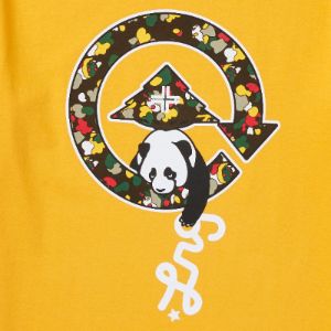 PANDA ADDICT GRAB TEE - GOLD sold by Lrg