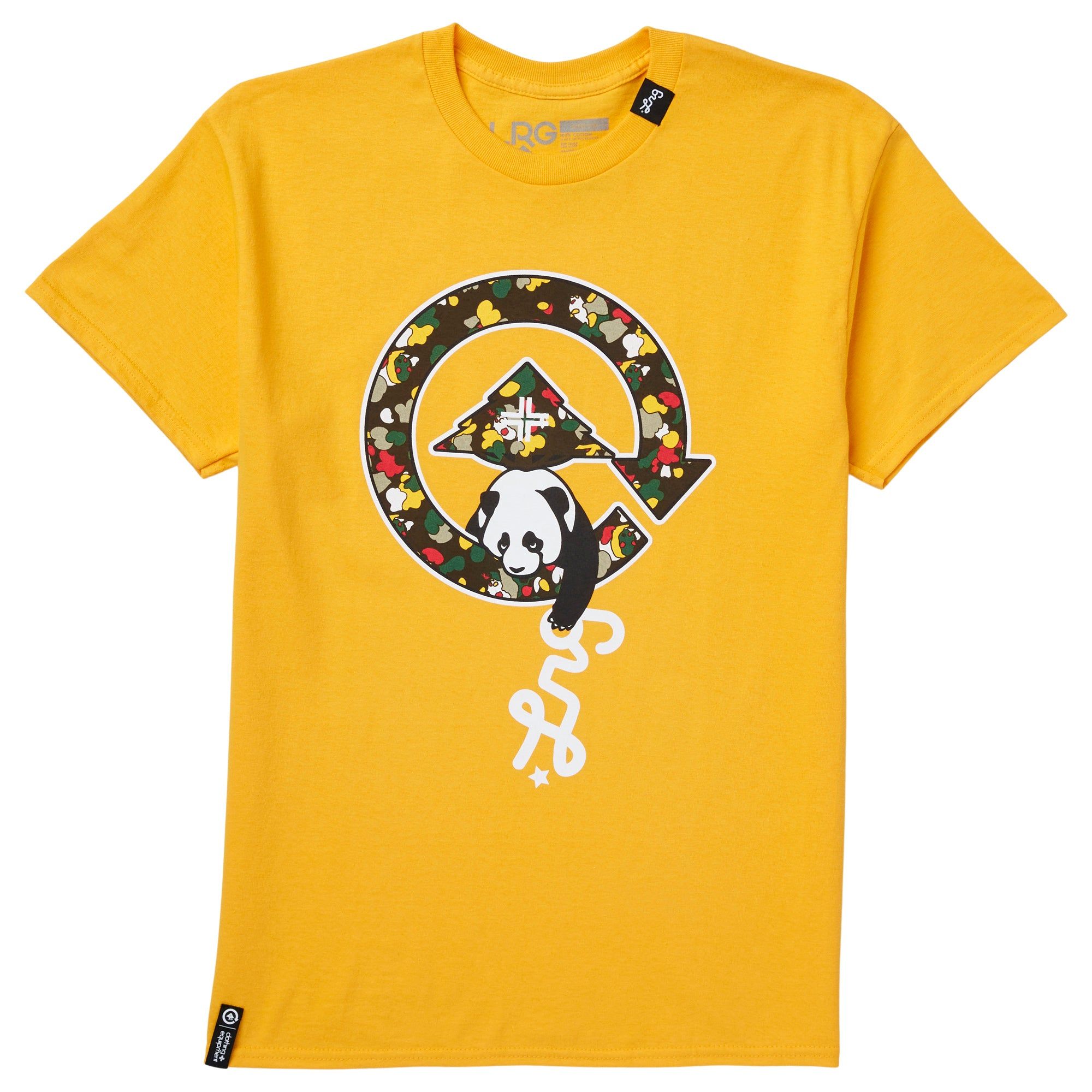 PANDA ADDICT GRAB TEE - GOLD sold by Lrg