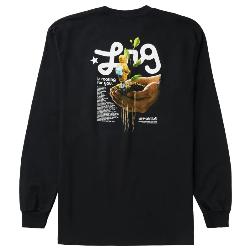 LRG IS ROOTING FOR US LONG SLEEVE TEE - BLACK sold by Lrg