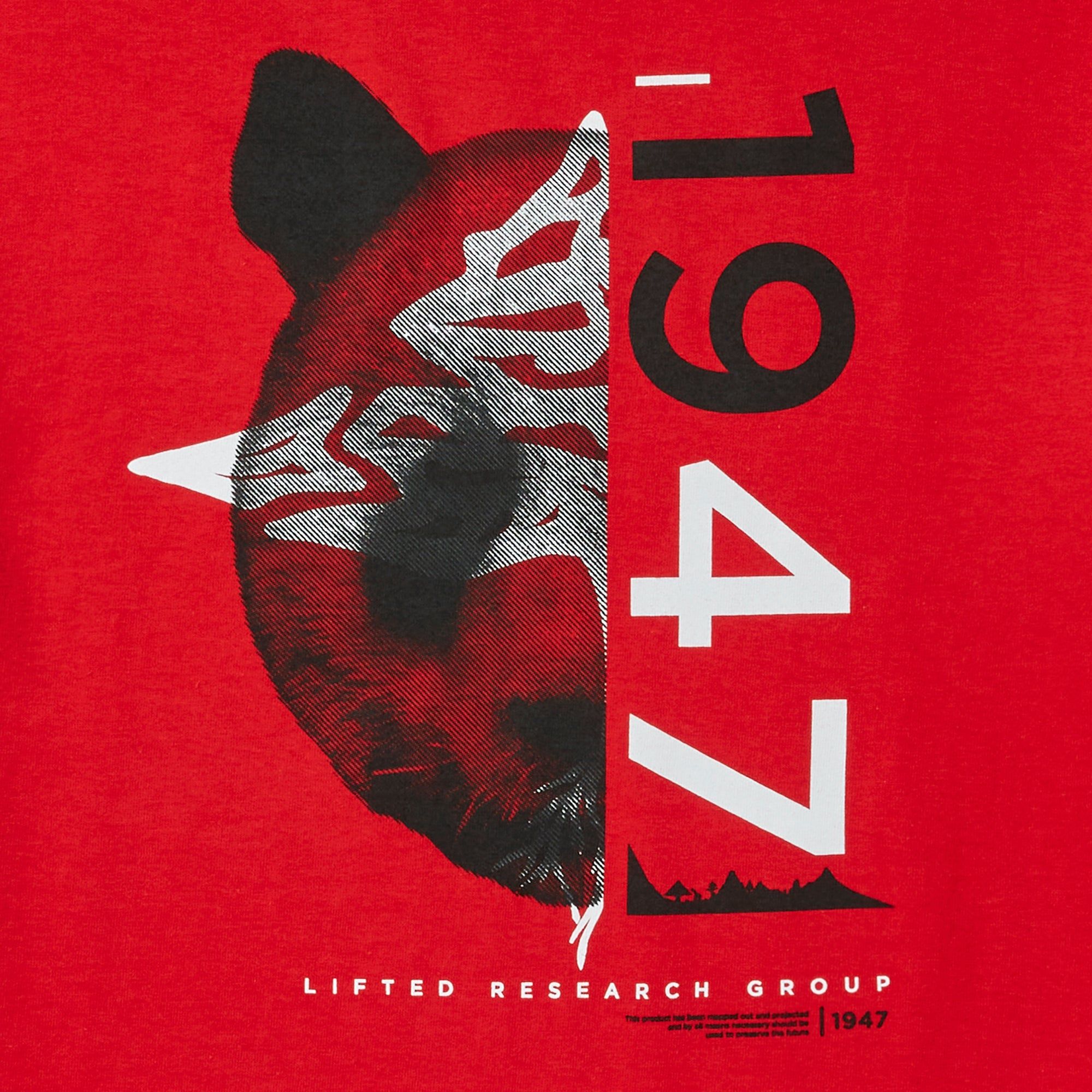 47 HALF PANDA TEE - RED sold by Lrg product image thumbnail 2