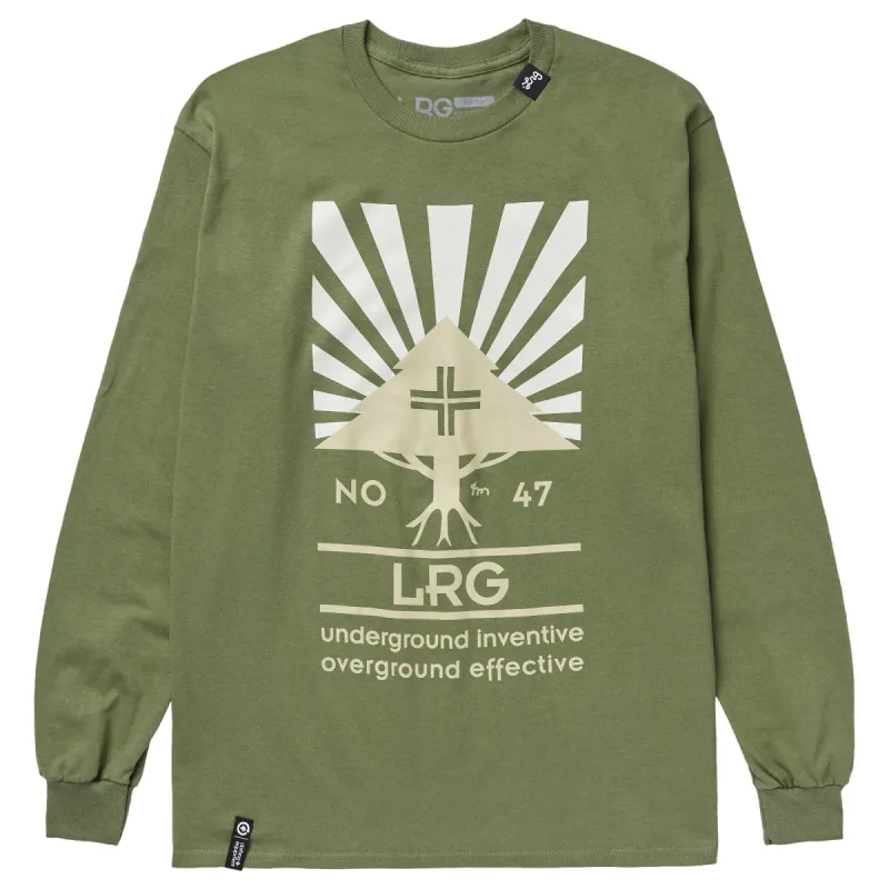 47 INVENTIVE LONG SLEEVE TEE - MILITARY GREEN sold by Lrg
