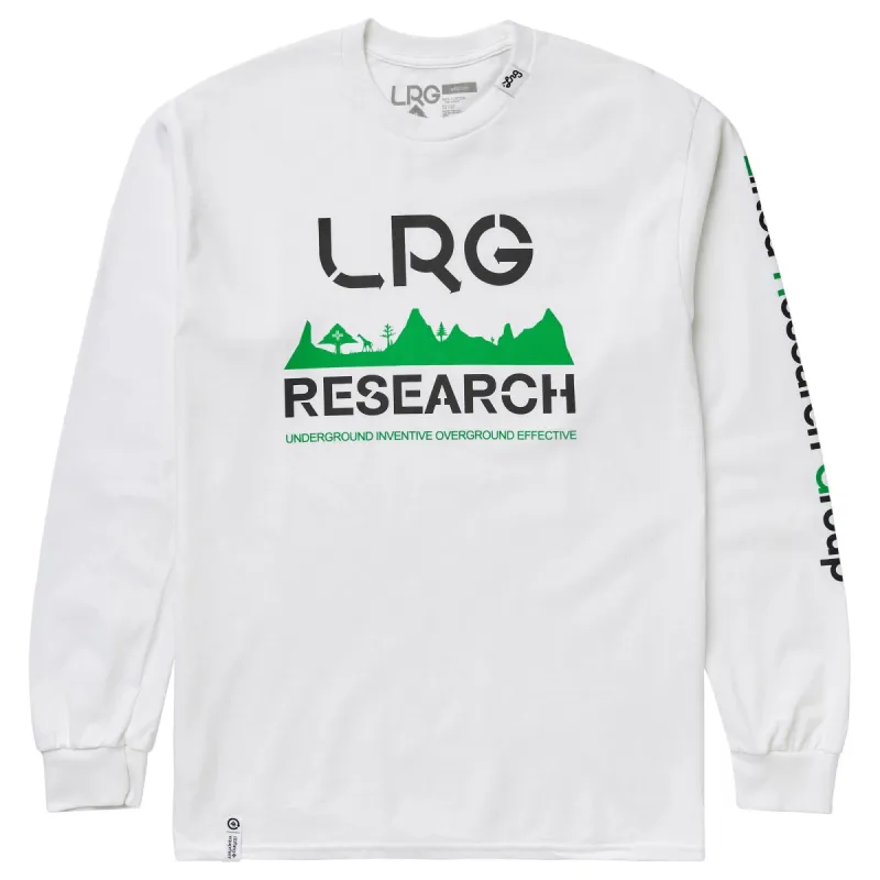 OVERGROUND RESEARCH LONG SLEEVE TEE - WHITE sold by Lrg