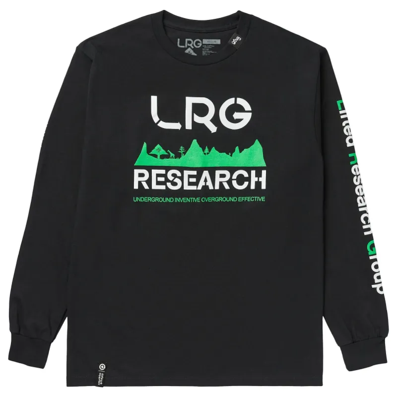 OVERGROUND RESEARCH LONG SLEEVE TEE - BLACK sold by Lrg