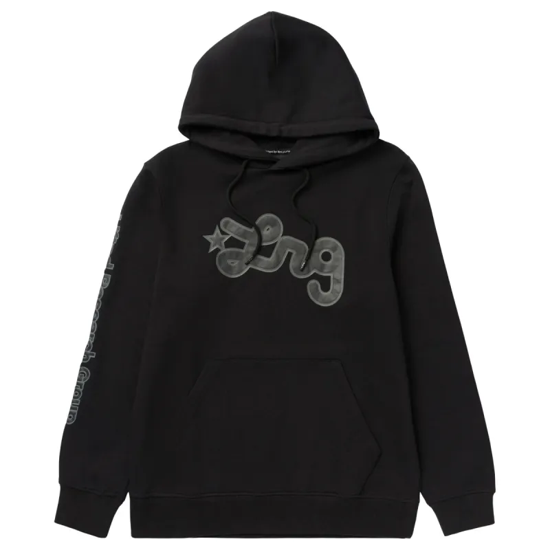 FRESHEST SCRIPT PULLOVER HOODIE - BLACK sold by Lrg