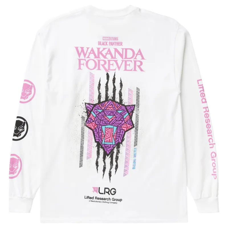 BLACK PANTHER WAKANDA FOREVER PROWL LONG SLEEVE TEE - WHITE sold by Lrg