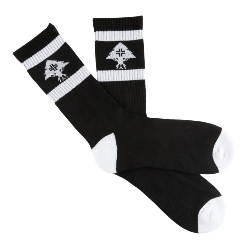 ALL TREES STRIPE CREW SOCKS - BLACK sold by Lrg