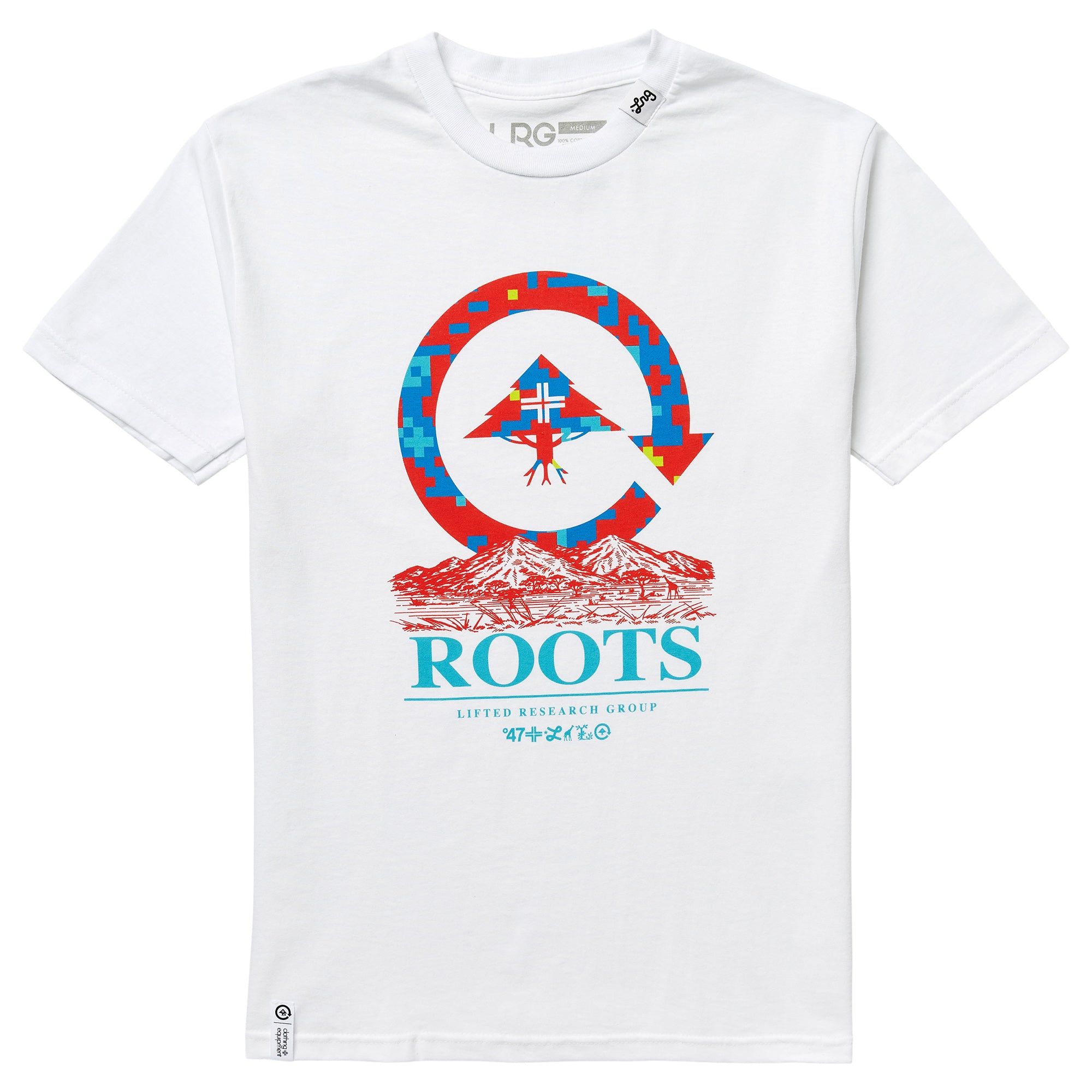 GLITCH ROOTS TEE - WHITE sold by Lrg