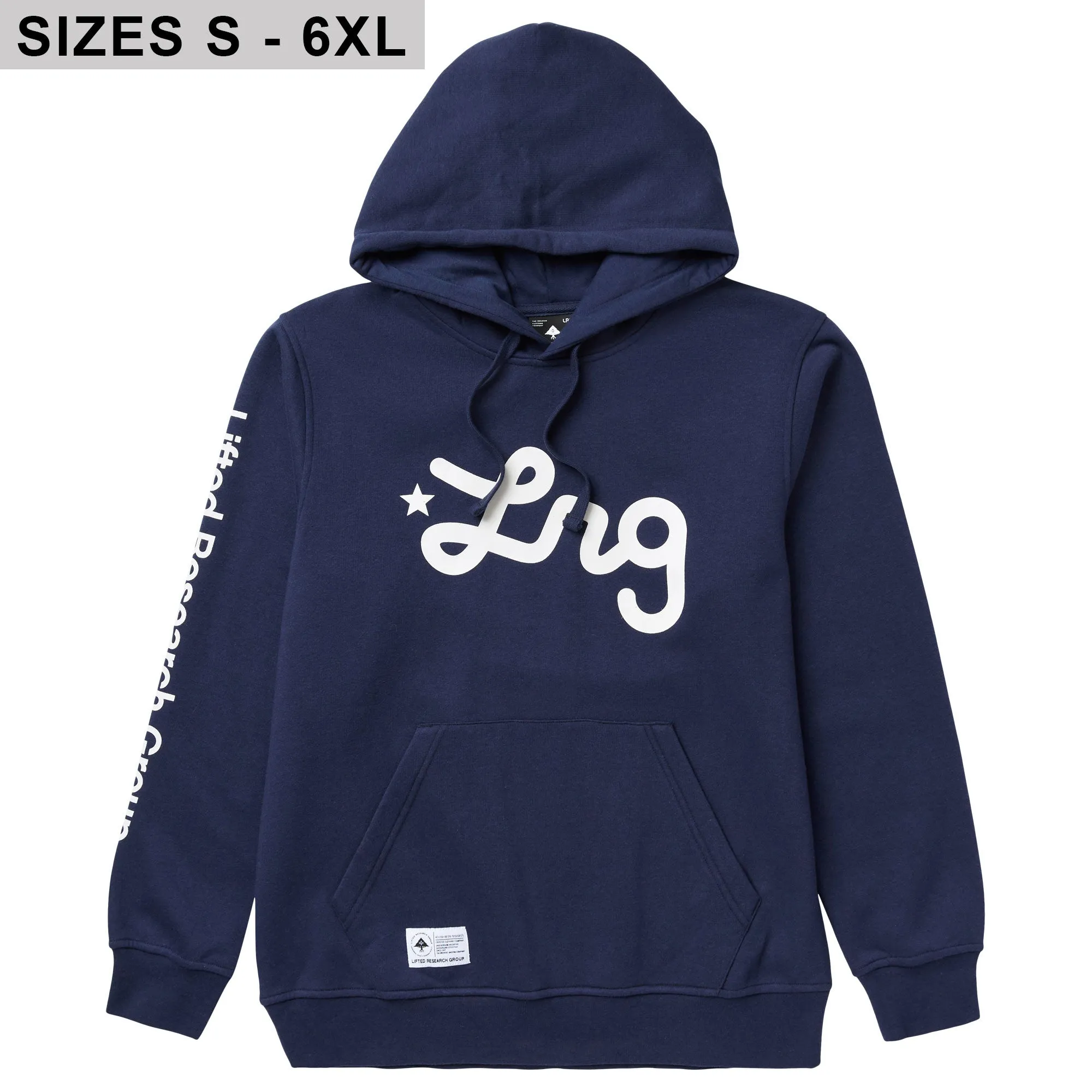 LIFTED SCRIPT PULLOVER HOODIE - NAVY sold by Lrg