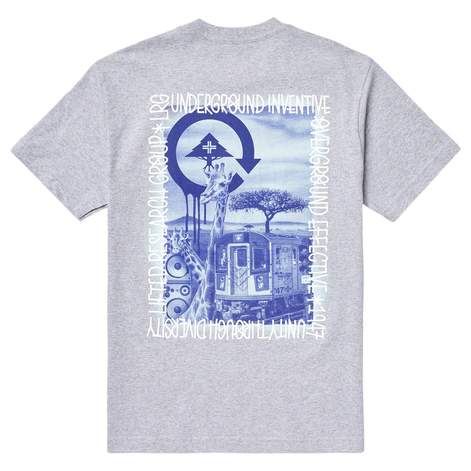 UNDERGROUND RESEARCH TEE - GREY HEATHER sold by Lrg