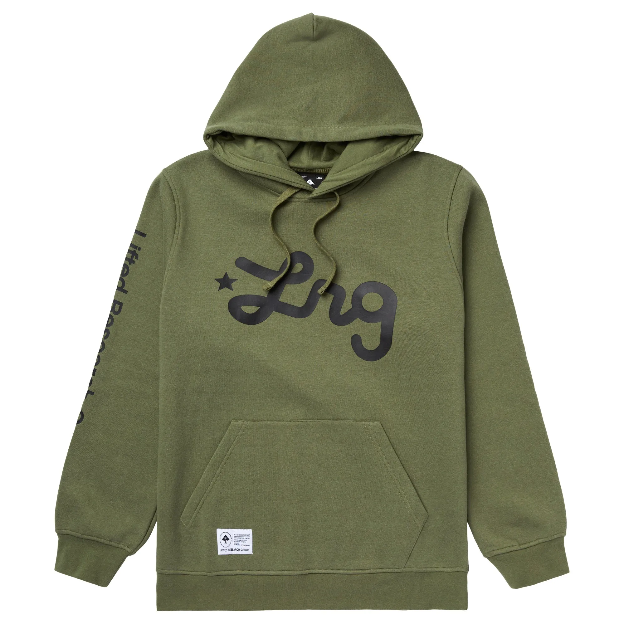 LIFTED SCRIPT PULLOVER HOODIE - OLIVE sold by Lrg
