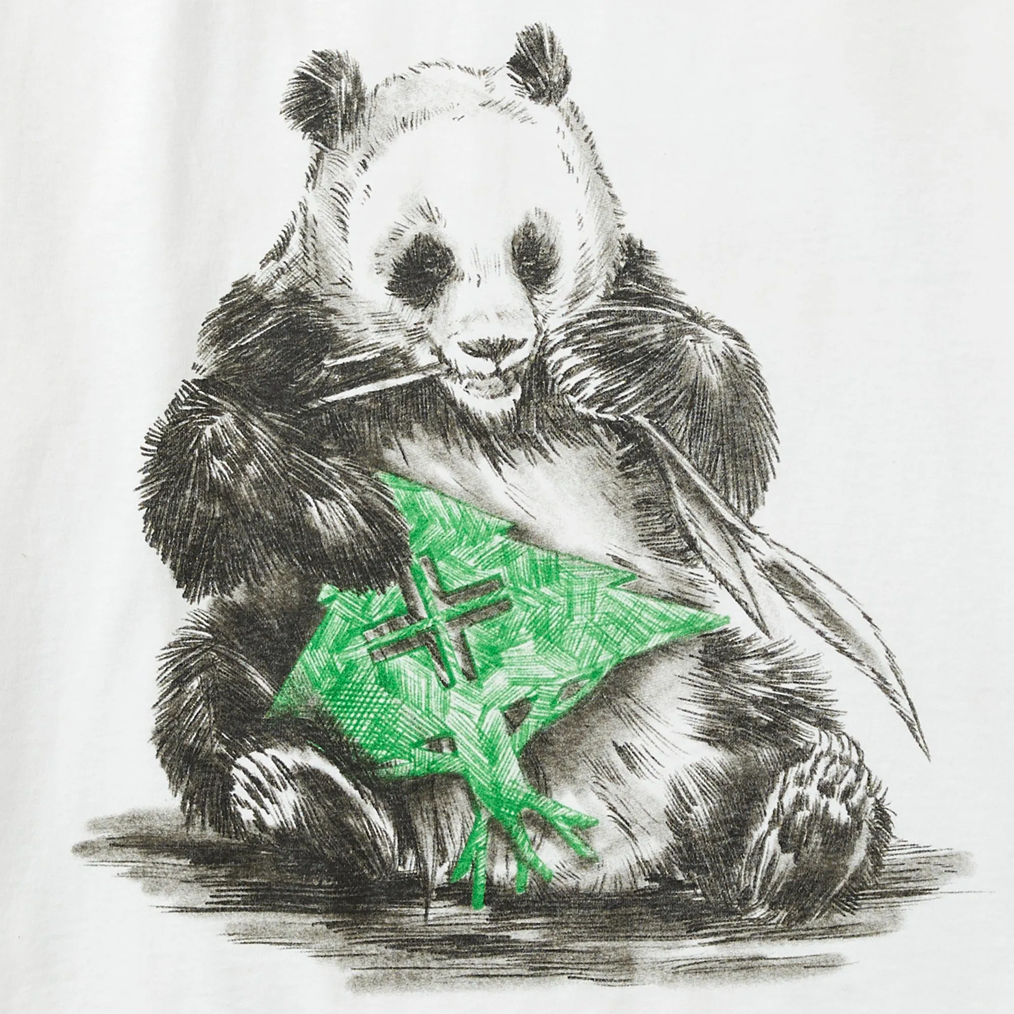 GIANT PANDA LONG SLEEVE TEE - WHITE sold by Lrg product image thumbnail 2