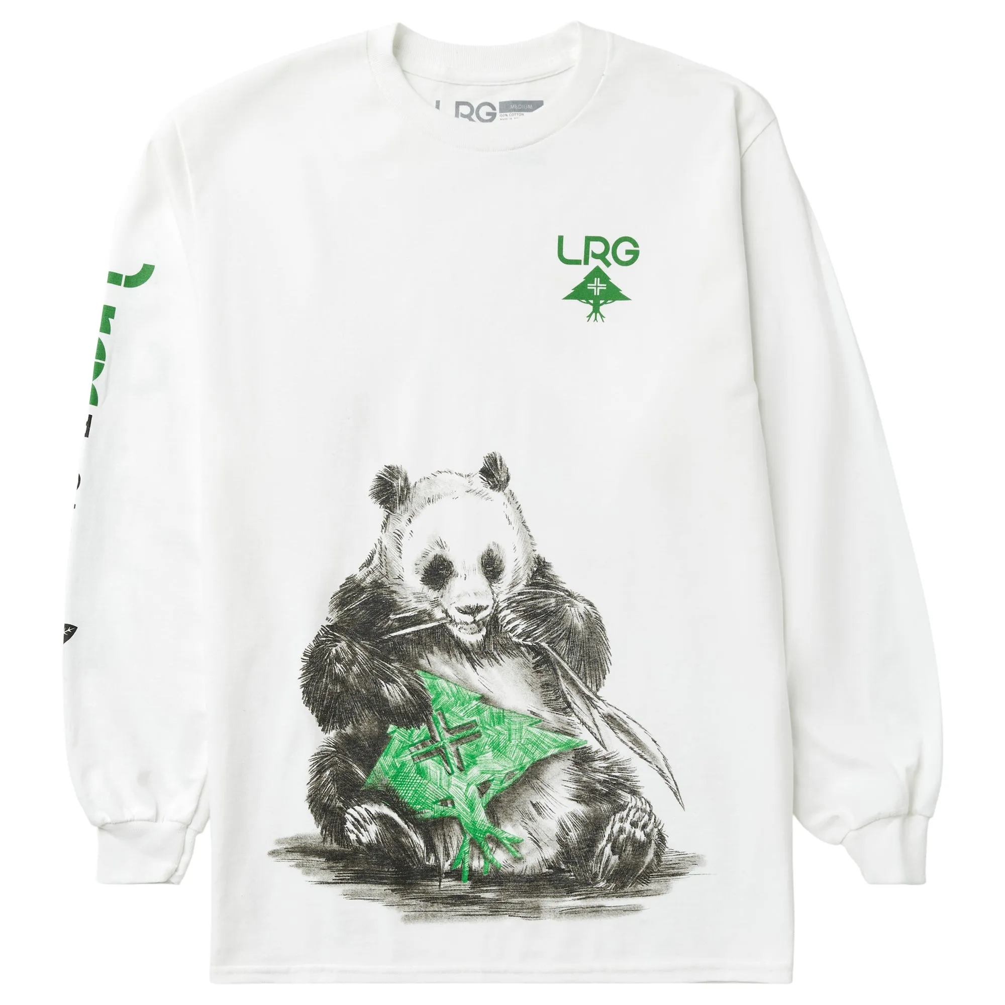 GIANT PANDA LONG SLEEVE TEE - WHITE sold by Lrg