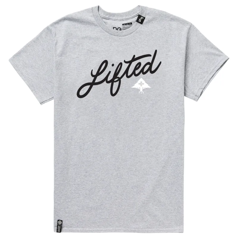 ANGLED SCRIPT TEE - GREY sold by Lrg
